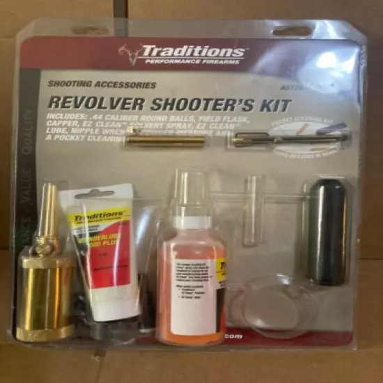 NEW TRADITIONS REVOLVER SHOOTER'S KIT A5120 INCLUDES .44 CALIBER ROUND BALLS