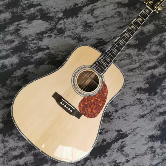 41 inch D45 mold solid wood profile top natural color acoustic guitar