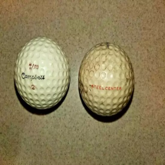 TWO VINTAGE SIGNATURE GOLF BALLS RARE (1968) & VERY RARE (1940)