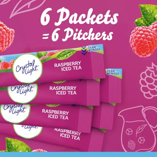 Crystal Light Sugar-Free Raspberry Iced Tea Naturally Flavored Powdered Drink...