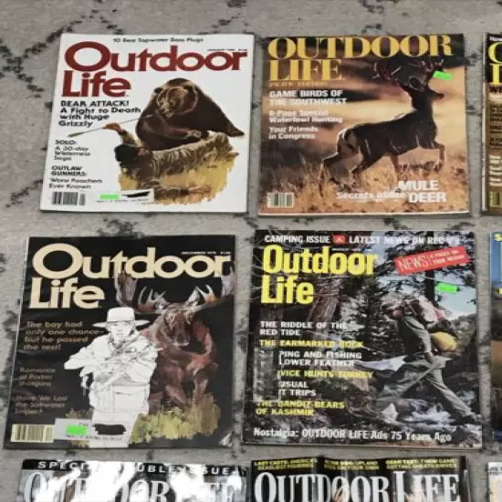 Vintage Lot of Outdoor Life Magazines Hunting Fishing 1980 1979 2000s