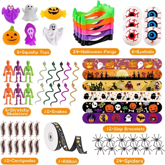 Halloween Party Favors, 24 Pack Kids Cups Bulk, 292 Pcs Toys for Trick... 