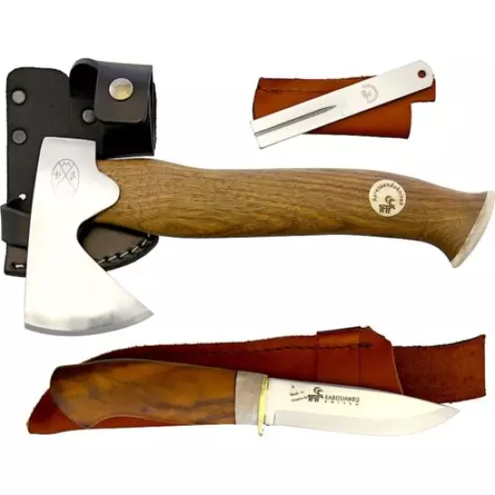 Karesuando Kniven Walnut Axe & Knife Hunting Set - Made In Sweden