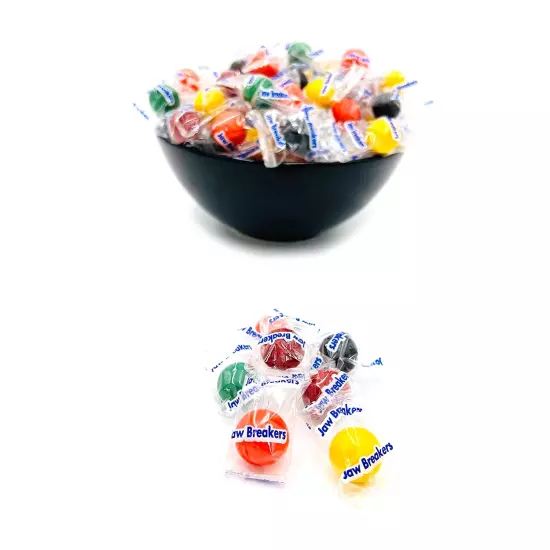 Jawbreakers Mini Hard Candy Fruit Flavored Assortment, Individually Wrapped (...