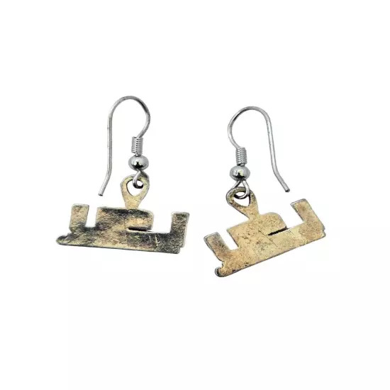 LSU Tigers Silver Colored Hook Dangle Earrings