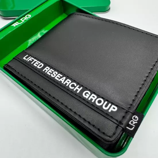 LRG Lifted Research Group Black Bifold Men’s Black Wallet Brand New