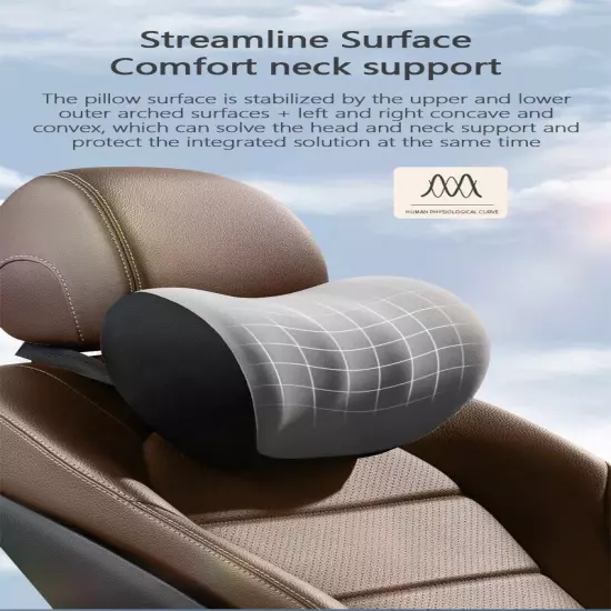 Car Single Headrest Lumbar Support Neck Pillow Lumbar Cushion Car Seat Support 