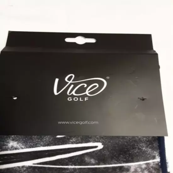 Vice Golf Towel Navy Blue Durable Waffle Microfiber 28" X 16" BNWT!