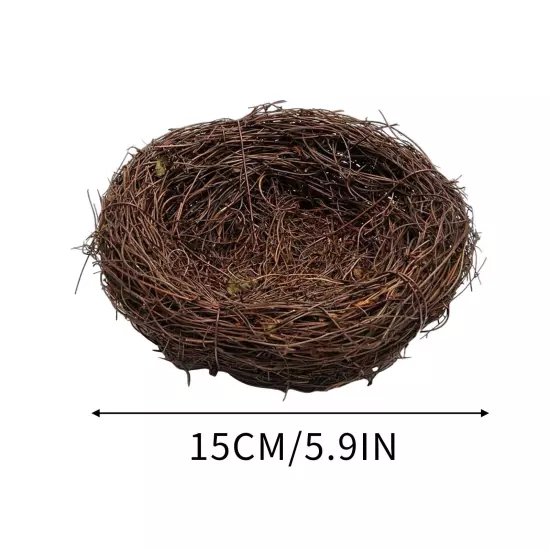 6/20CM Woven Rattan Bird's Nest Crafts Handmade Dry Natural Bird Nest for-Garden