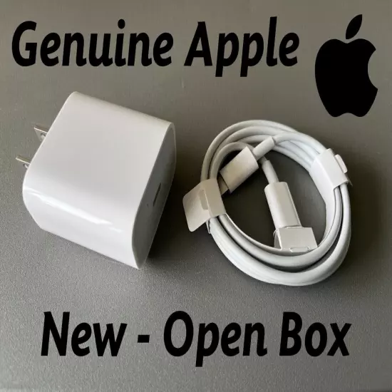 Apple Genuine OEM 20W Charger USB-C White Adapter iPad iPhone 12 & 13 & 14