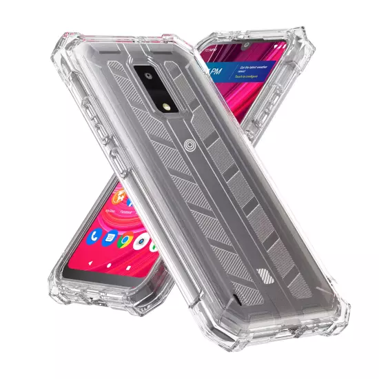 For BLU View 4 B135DL Heavy Duty Case Full Phone Cover Shockproof+Tempered Glass