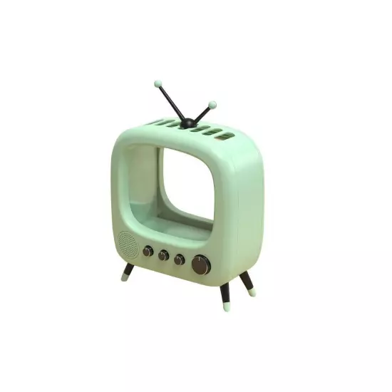 Fish Tank with Lamp Television Styling Small Cute Vintage Desktop Dec