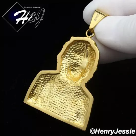 MEN's Stainless Steel Icy Bling CZ Gold Plated Hip Hop Joker Pendant*GP139