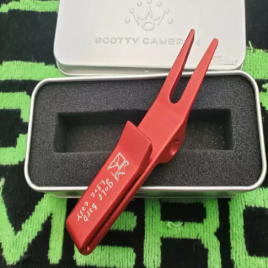 Scotty Cameron 2008 Golf Hard Live Easy Red Clip Pivot/Divot Tool IN TIN NEW ⛳⛳⛳