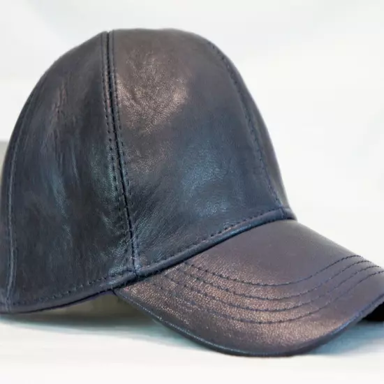 New 100% Real Genuine Lambskin Leather Baseball Cap Hat Sports Visor 40 COLORS