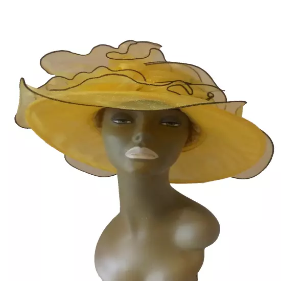 Tuscany Women's yellow Hat With Wide Brim - One Size