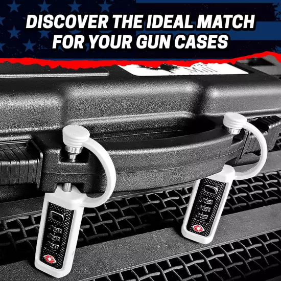 TSA Approved Tactical Gun Case Lock | Protective Rubber Sleeve & Cut-Resistant M