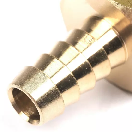 Brass 1/2" NPT To 3/8" Barb Hose Straight Fitting Valve Water Adapter Converter