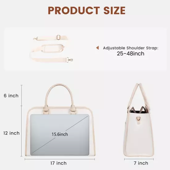 LOVEVOOK Laptop Bag for Women Canvas Laptop Tote Bag Large Capacity Work Bags...