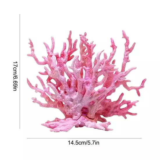 Artificial Coral Ornament Resin Fish Tank Plant Aquarium Landscape S4H8