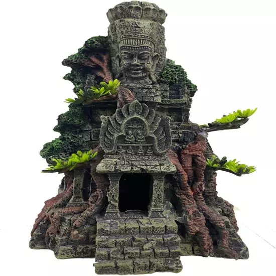 Aquarium Angkor Wat Buddha Statue Decorations - Aquarium Buddha Decor Fish Tank 