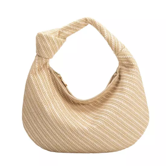 Melie Bianco Brigitte Large Satchel Recycled Vegan Woven Knot Bag Anthropologie!