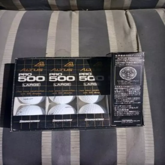 Japanese Manufactured Vintage Bridgestone Golf Balls "Altus PRO 500" 