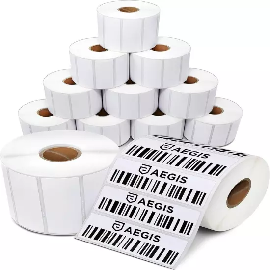 Aegis Adhesives - 3" X 1" Direct Thermal Labels Compatible X 1", White 