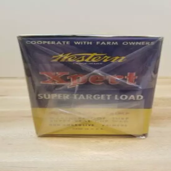 VINTAGE WESTERN XPERT 12 GA. 7 1/2 Shot SUPER TARGET LOAD EMPTY BOX "TRAP LOAD"