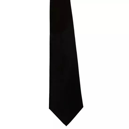 MICHAEL KORS Men's 100% Silk Skinny 59 1/2" Necktie Designer SOLID Black GUC