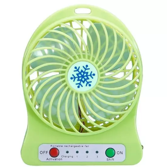 Portable Rechargeable LED Fan air Cooler Mini Operated Desk USB