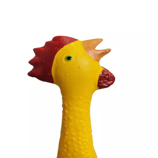 Deluxe Rubber Chicken Vinyl Yellow Prop 21" Funny Accessory Squeak Gag Gifts