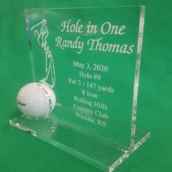 Hole in One Golf Trophy- Men's - Free Engraving