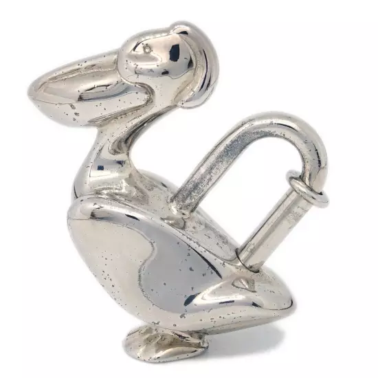 Hermes 1992 La mer Pelican Cadena Silver Small Good XX90144