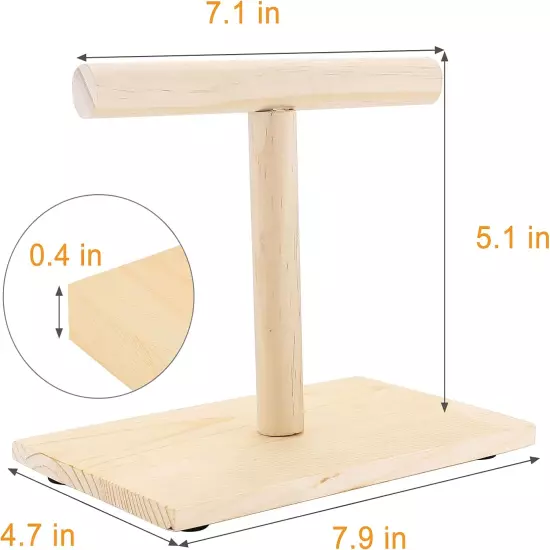 Bird Perch Stand, Bird Training Portable Tabletop Platform, Parrot Bird Cage Toy