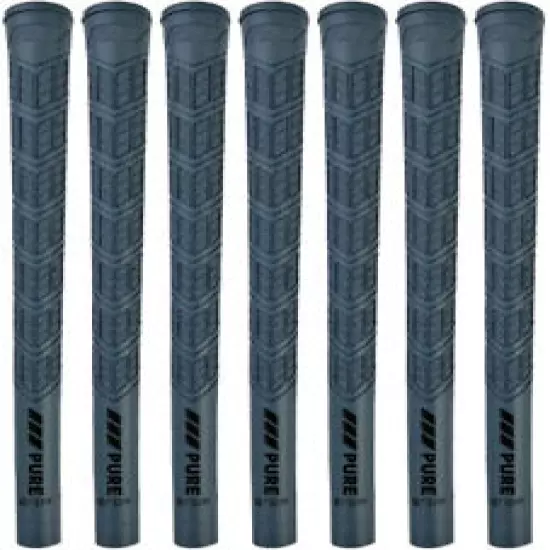 PURE DTX Titanium Gray Standard Golf Grips - Set of 7 - Authorized Distributor