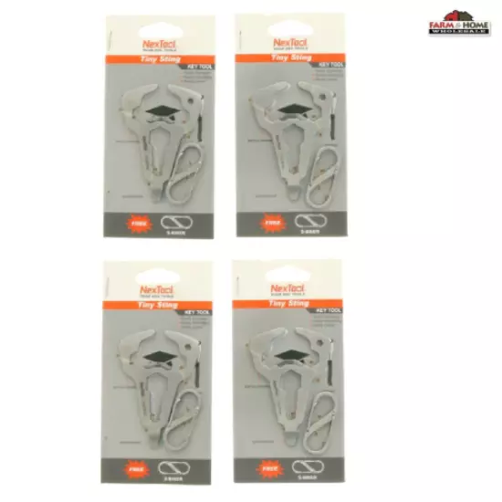 (4) Tiny Sting Pocket Tool Key Ring KT5008B ~ NEW