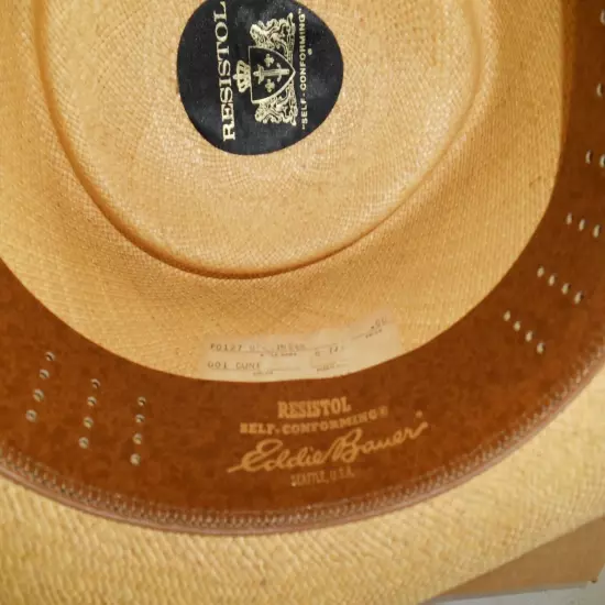 Byer & Rolnick Resistol Self Conforming Eddie Bauer Hat Seatle, USA