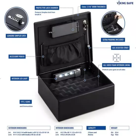 Viking Security Safe VS-12SX Mechanical Safe Simplex Lock With Out Lock Chain