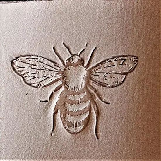 * ACRYLIC Leather Embossing Stamp BUMBLE BEE for Veg Tanned Leather