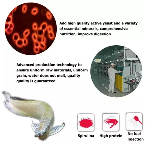 Arowana Food Fish Intense Color Vitamins Minerals 1000ml