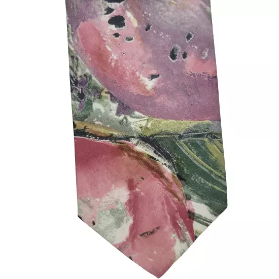 Italian Style Collage Brush Stroke Floral Splatter Professional Business Necktie