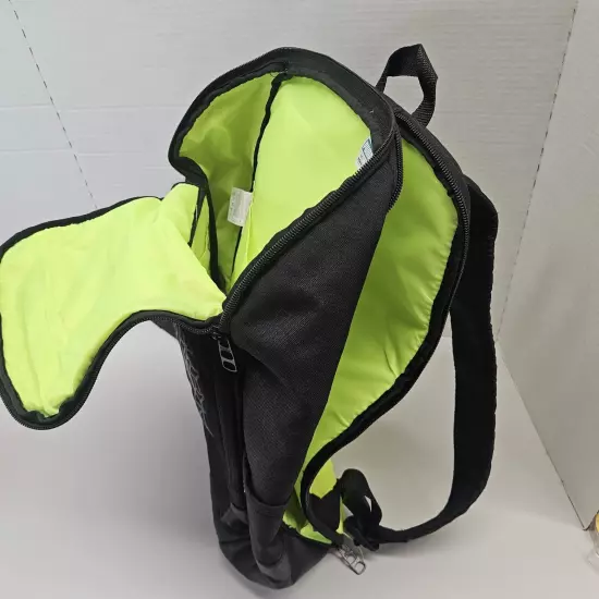 Puma Backpack Back To School Bag Black Lime Green Padded Multi Pocket Travel Gym