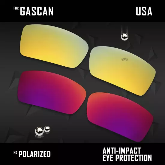 Anti Scratch Polarized Replacement Lenses for-Oakley Gascan OO9014 Options