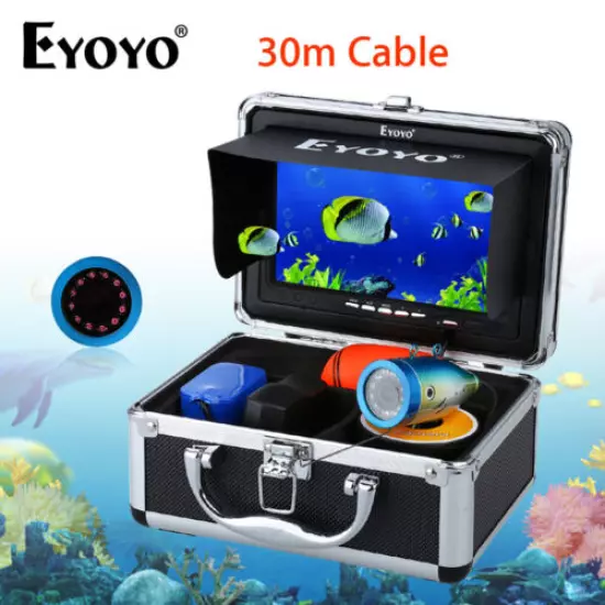 30m 7inch HD 1000TVL Fish Finder Underwater Fishing Camera Waterproof Infrareds