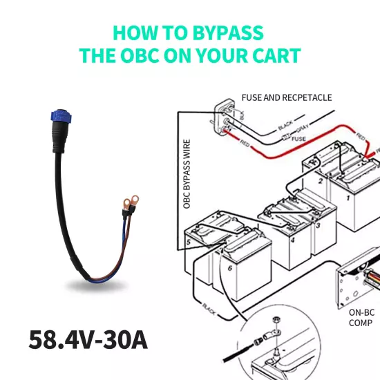 58.4V 30A Golf Cart LED Lithium Battery Charger For EZGO Club Car Smart Charger