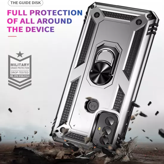 For Motorola Moto G Play 2023 2024 Case Phone Shockproof Cover + Tempered Glass