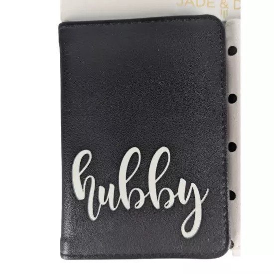 Jade & Deer "Hubby/Wifey" Passport Holders Set of 2 - Black & White w/Polka Dots