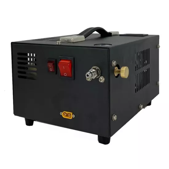 30Mpa/4500Psi PCP Air Compressor Manual-Stop High Pressure Built-in Fan 12V/110V