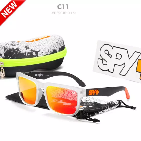 New Spy Polarized Sunglasses Men Classic Ken Block Unisex Square -- Original Box